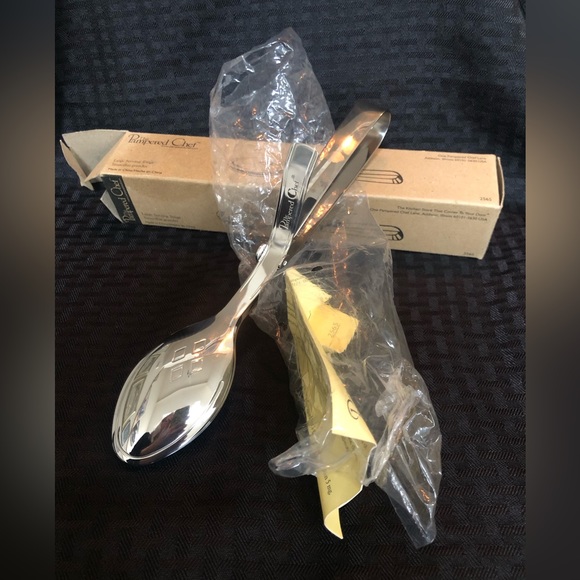 The Pampered Chef Dining Pampered Chef Large Serving Tongs Double Spoon 2565 Stainless Steel